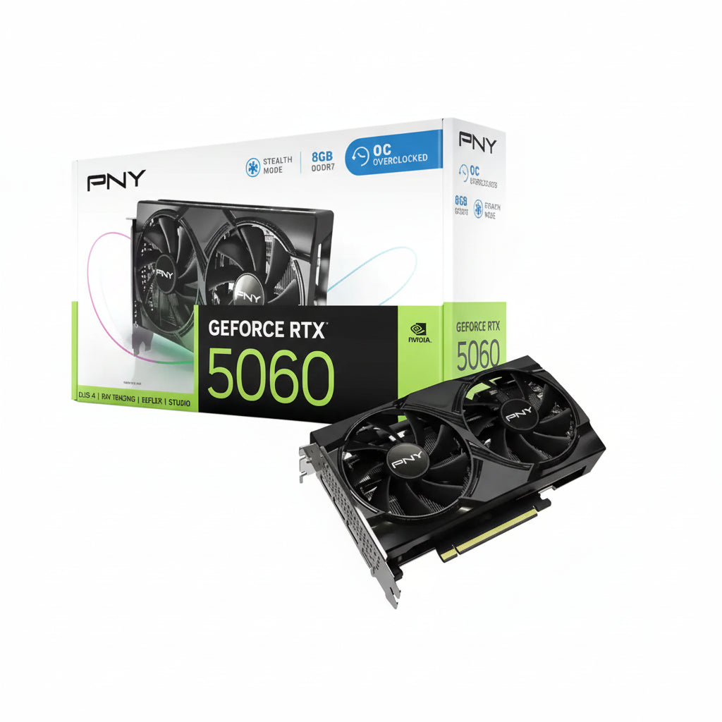 PNY GEFORCE RTX 5060 OC 8 GB GDDR7 DOBLE VENTILADO